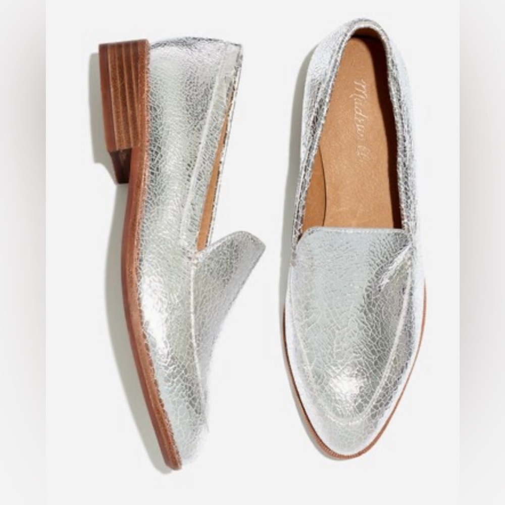 Madewell The Frances Loafer in Crackle Metallic